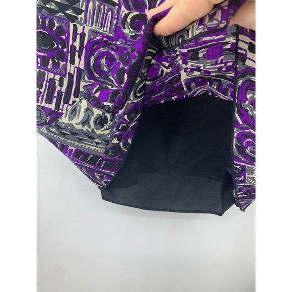 Anna Sui Anthropologie small dress wool ruffled high neck empire waist purple - Picture 6 of 8